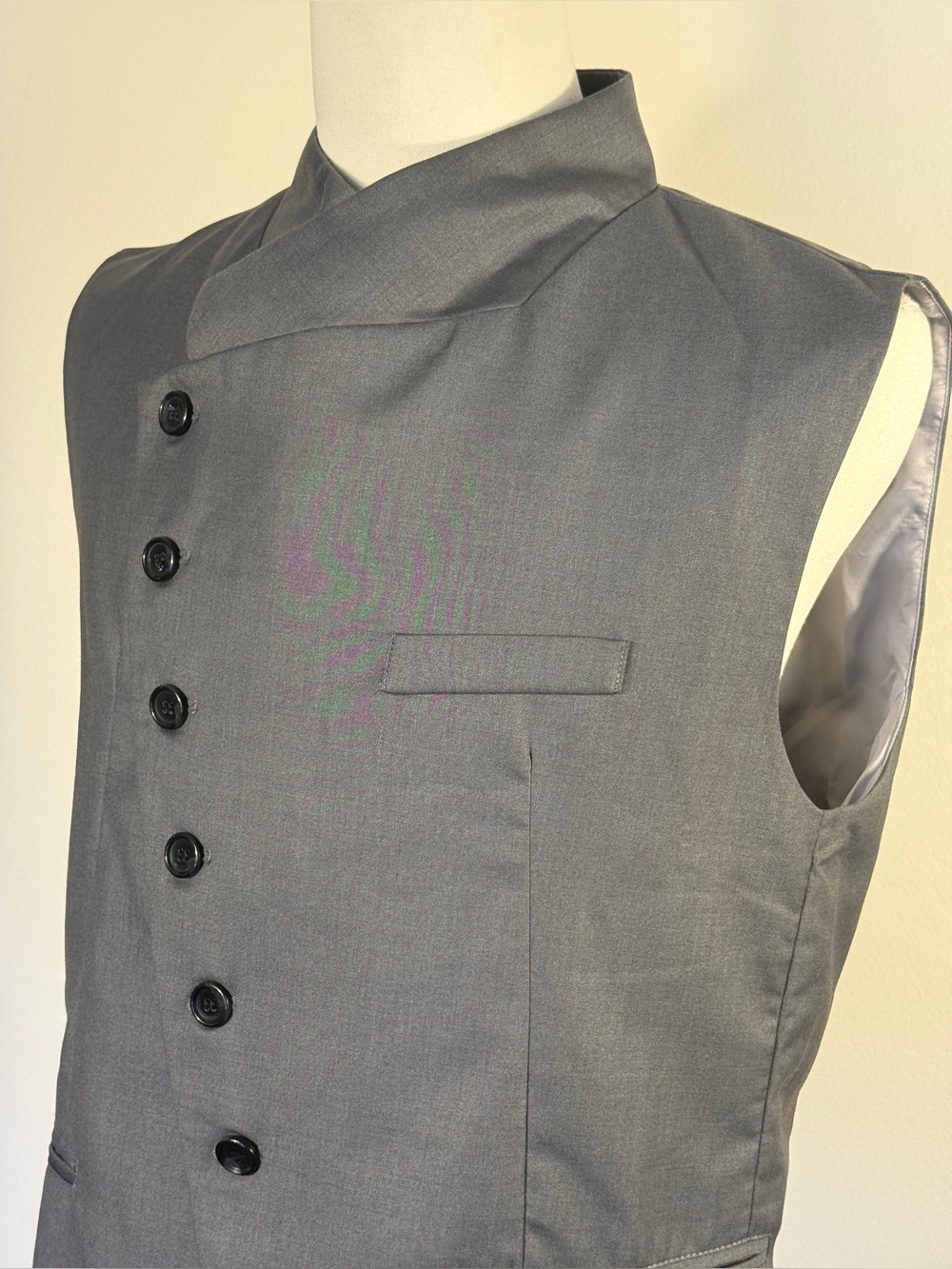W[dablju:]  Gray Avant Garde Asymmetric Vest XL - Picture 2 of 8